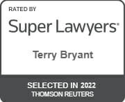 sign on which is stated that terry bryant is rated by super lawyers company